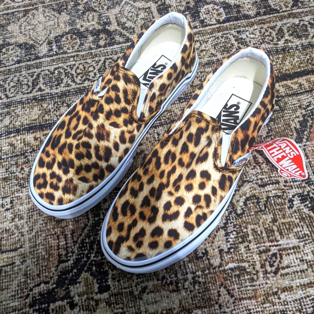 Vans Classic Slip On Leopard Print Skate Shoe